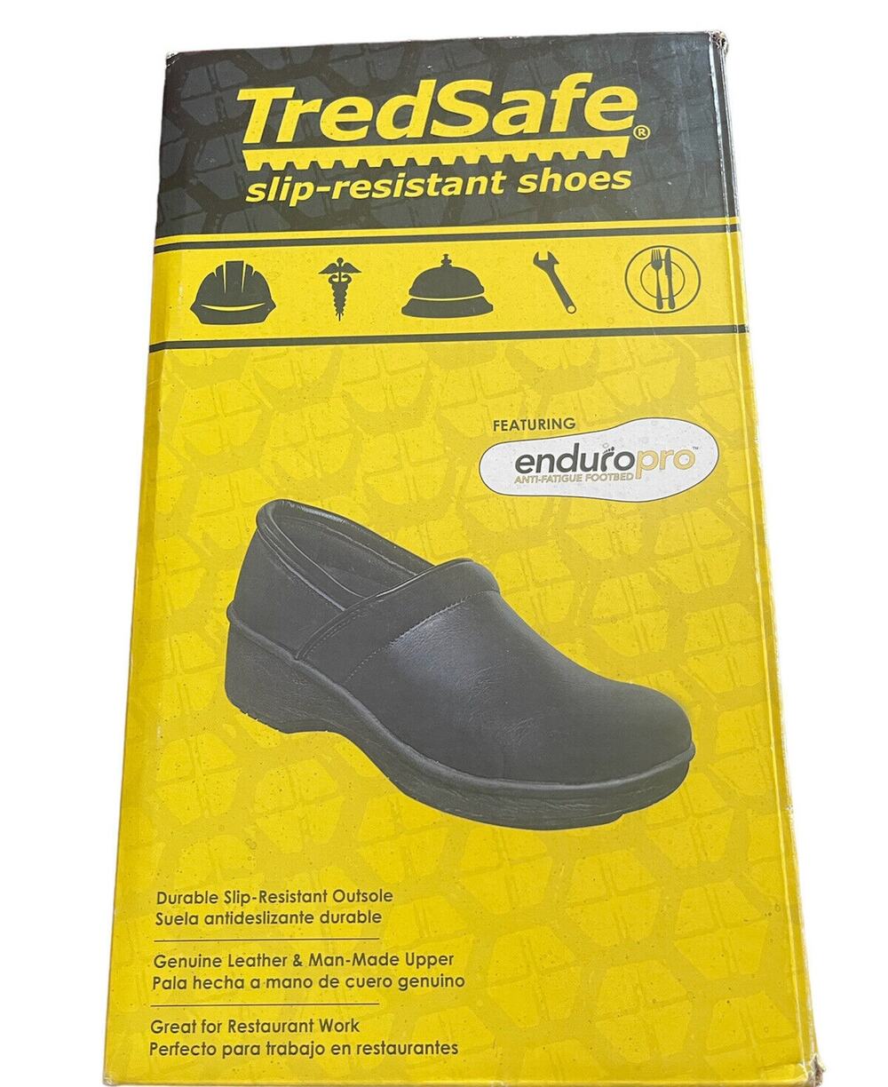 Women's Shoes Tredsafe Leather Zest II Oil Slip Resistant Clogs Size 7